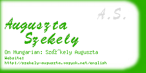 auguszta szekely business card